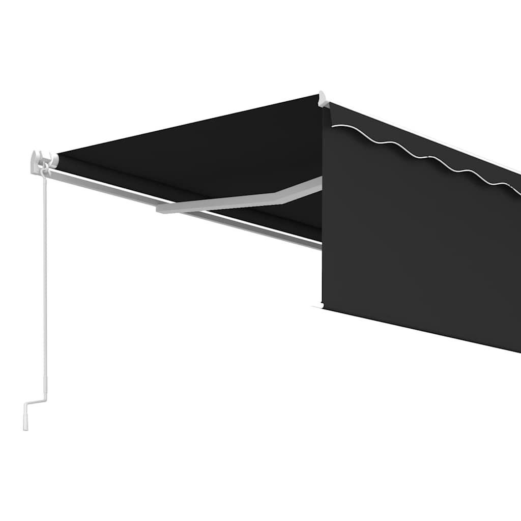 Toldo retrátil manual com estore 5x3 m antracite