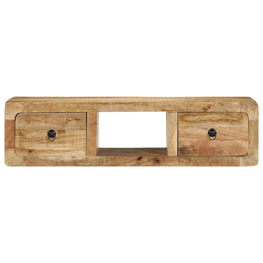 Armário de TV para parede 100x32x25 cm mangueira áspera maciça