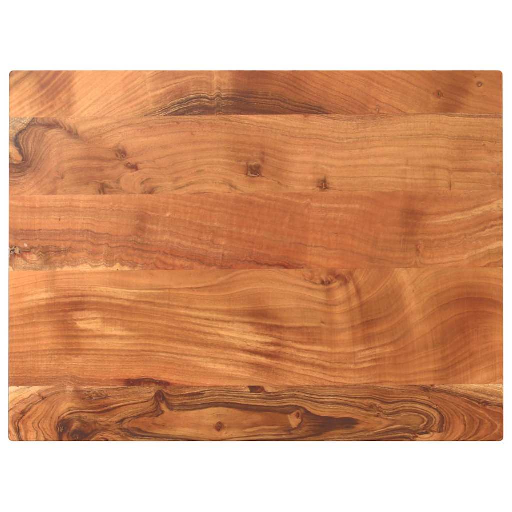 Tampo de mesa retangular 80x60x3,8 cm madeira de acácia maciça