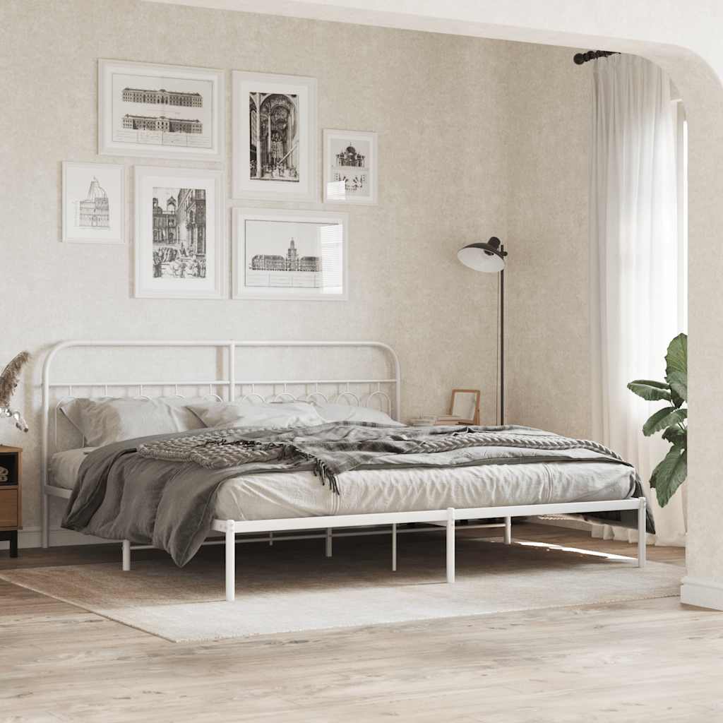 Cabeceira de substituição 200 cm metal branco