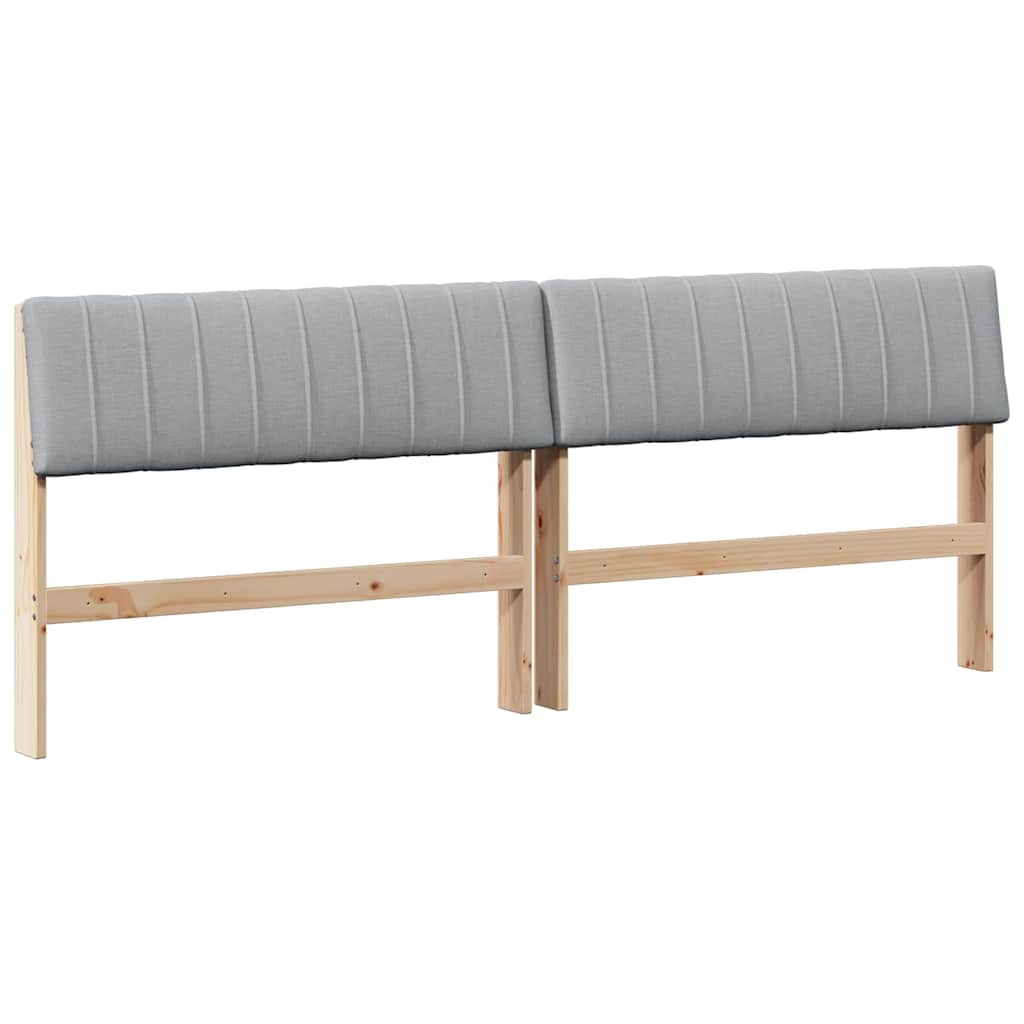 Cabeceira estofada cinzento-claro 200 cm