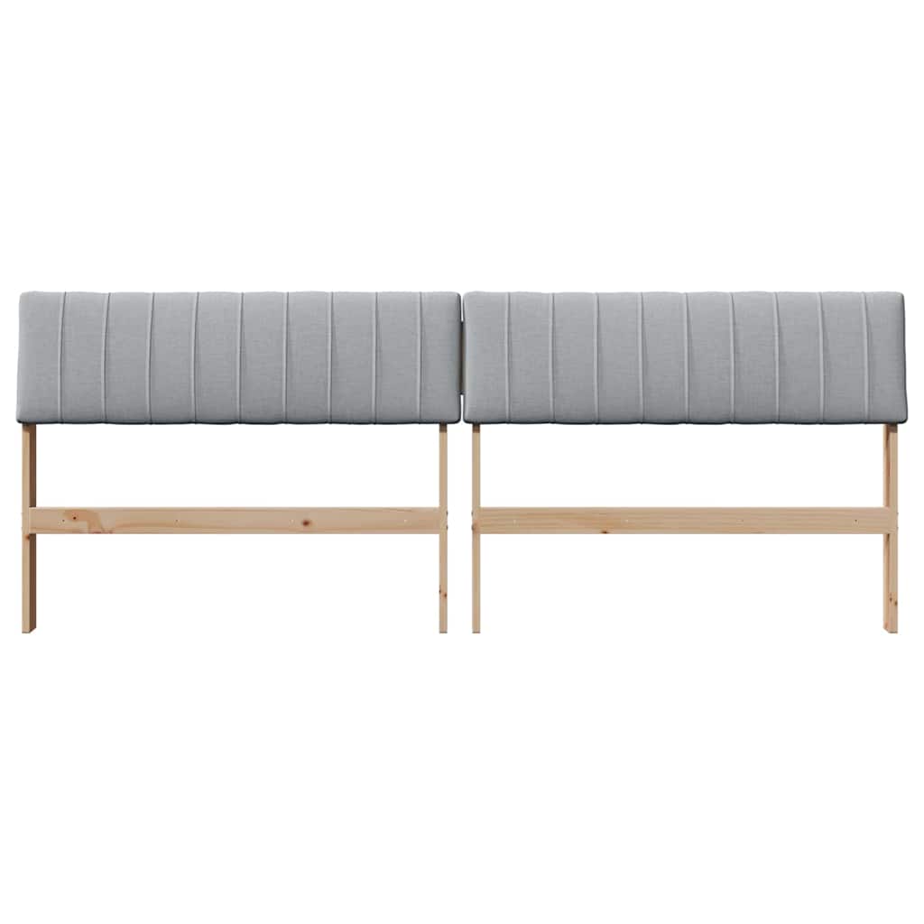 Cabeceira estofada cinzento-claro 200 cm