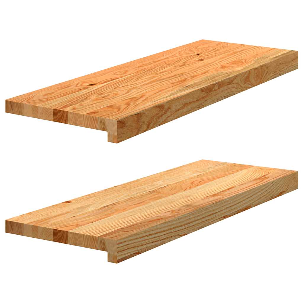 Soleiras da janela 2 pcs 70x25x2 cm carvalho castanho-claro