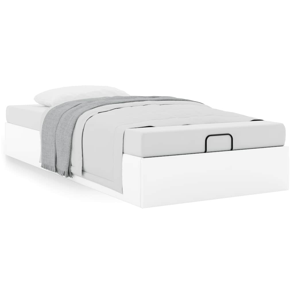 Estrutura de cama otomana sem colchão 90x200 cm branca