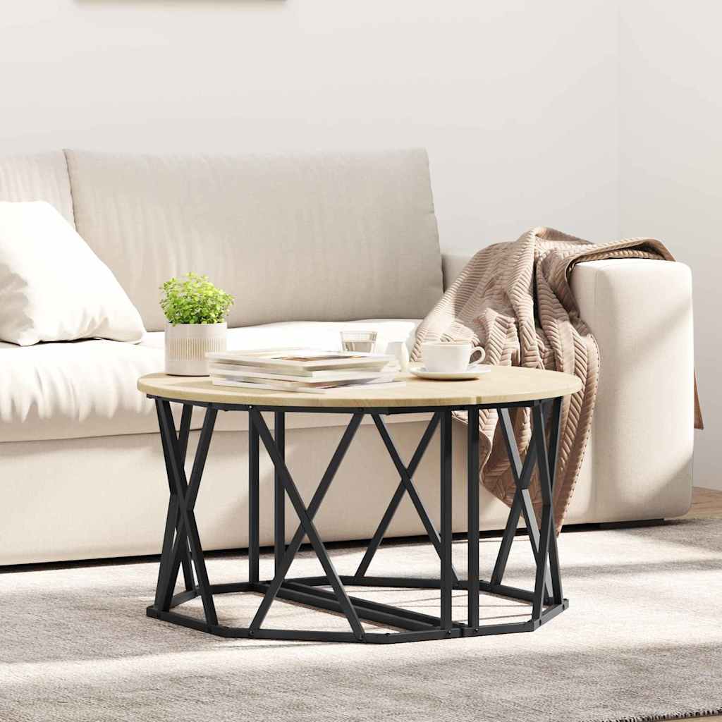 Mesa de centro carvalho sonoma 80 x 80 x 42 cm