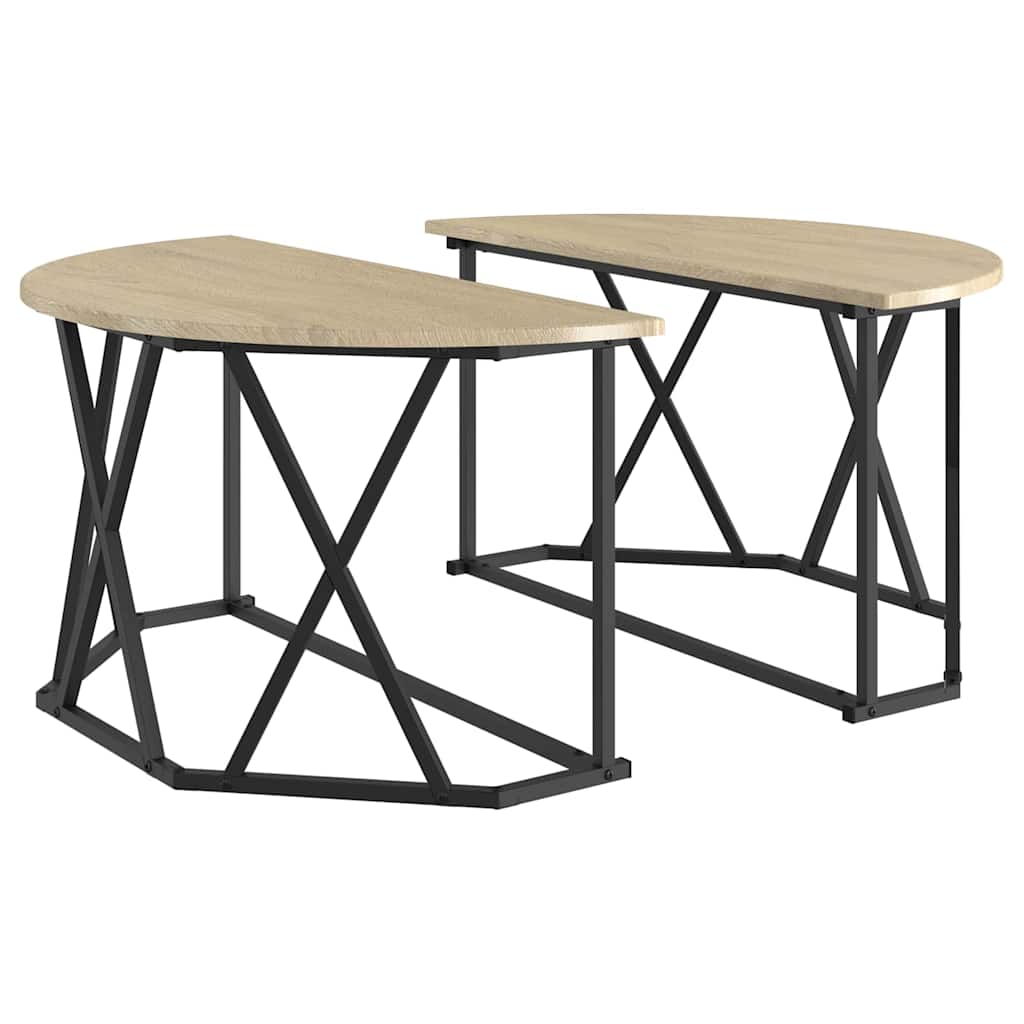 Mesa de centro carvalho sonoma 80 x 80 x 42 cm