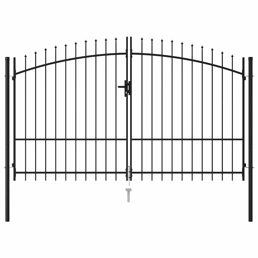 Portão de cerca woerden porta dupla com ponta afiada 299,5x224,5 cm