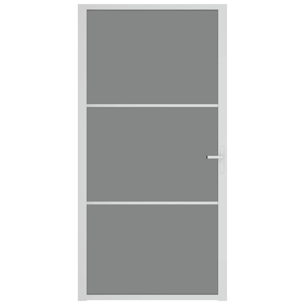 Porta de interior 102,5x201,5 cm vidro esg e alumínio branco