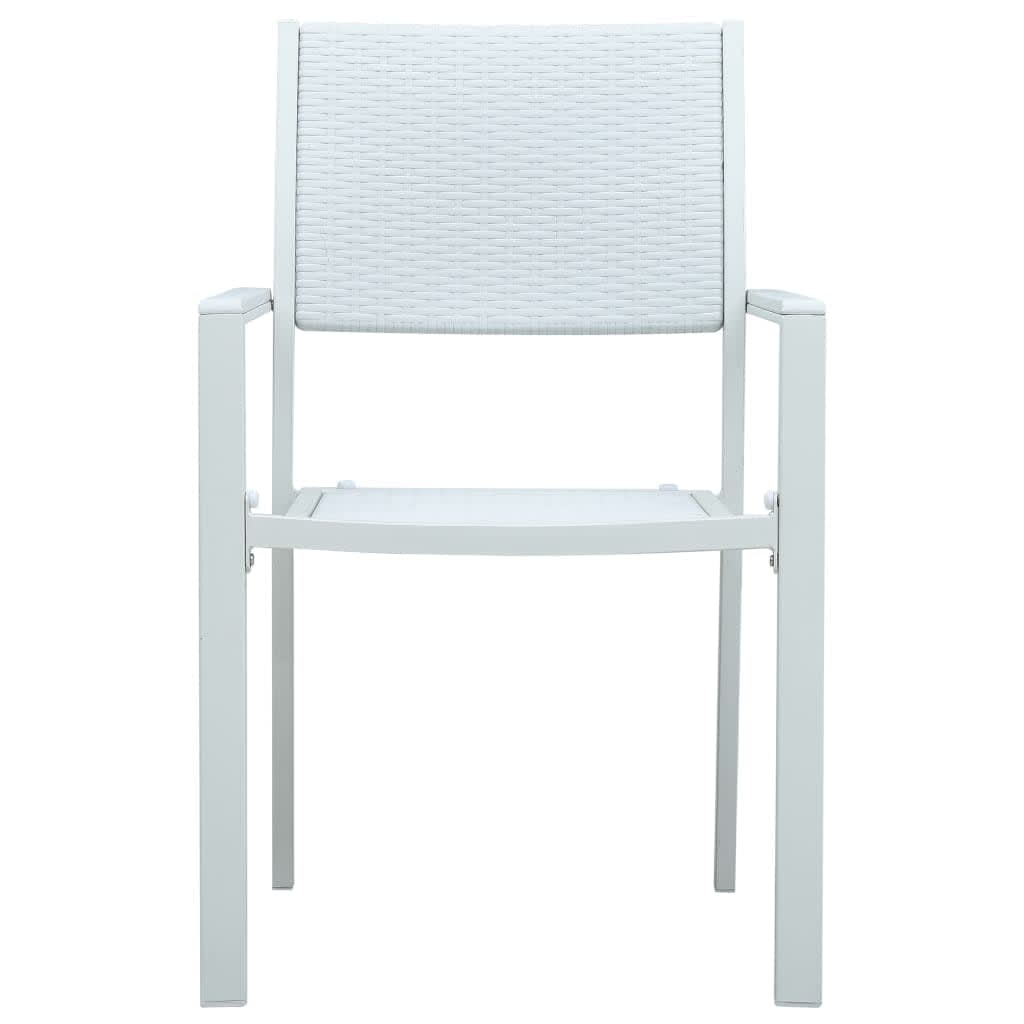 9 Pcs conjunto de jantar para jardim branco
