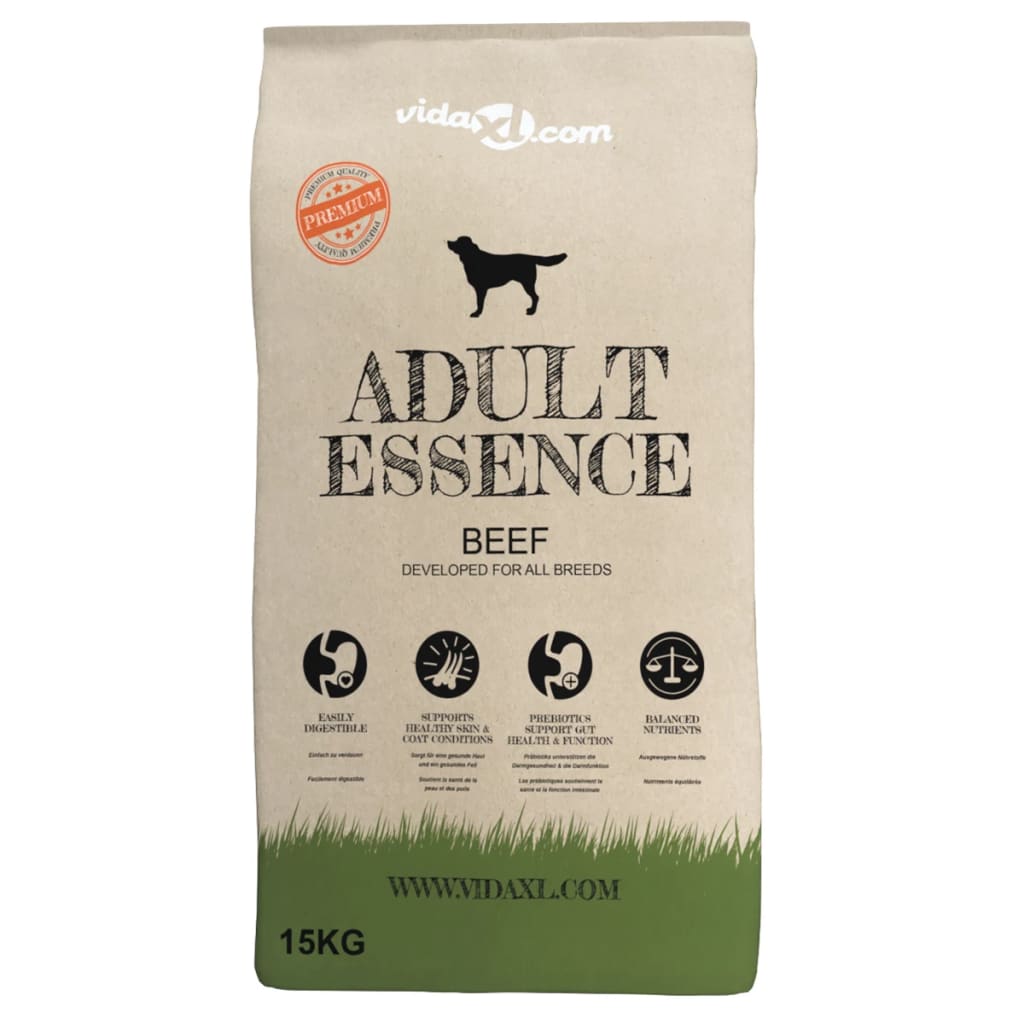 Ração premium para cães adult essence beef 2 pcs 30 kg