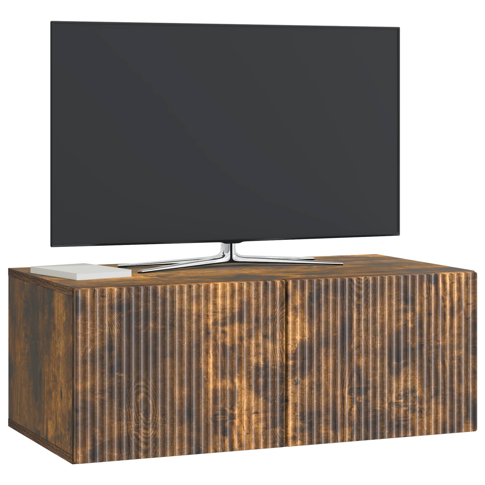 Gabinete de TV de parede carvalho fumado 78,5 x 41 x 30 cm