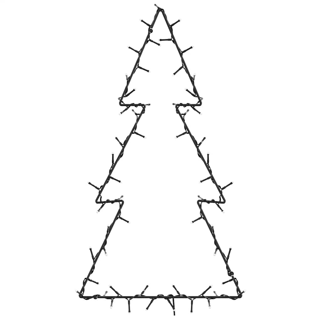 Luzes de natal silhueta da árvore natal 80 leds branco quente