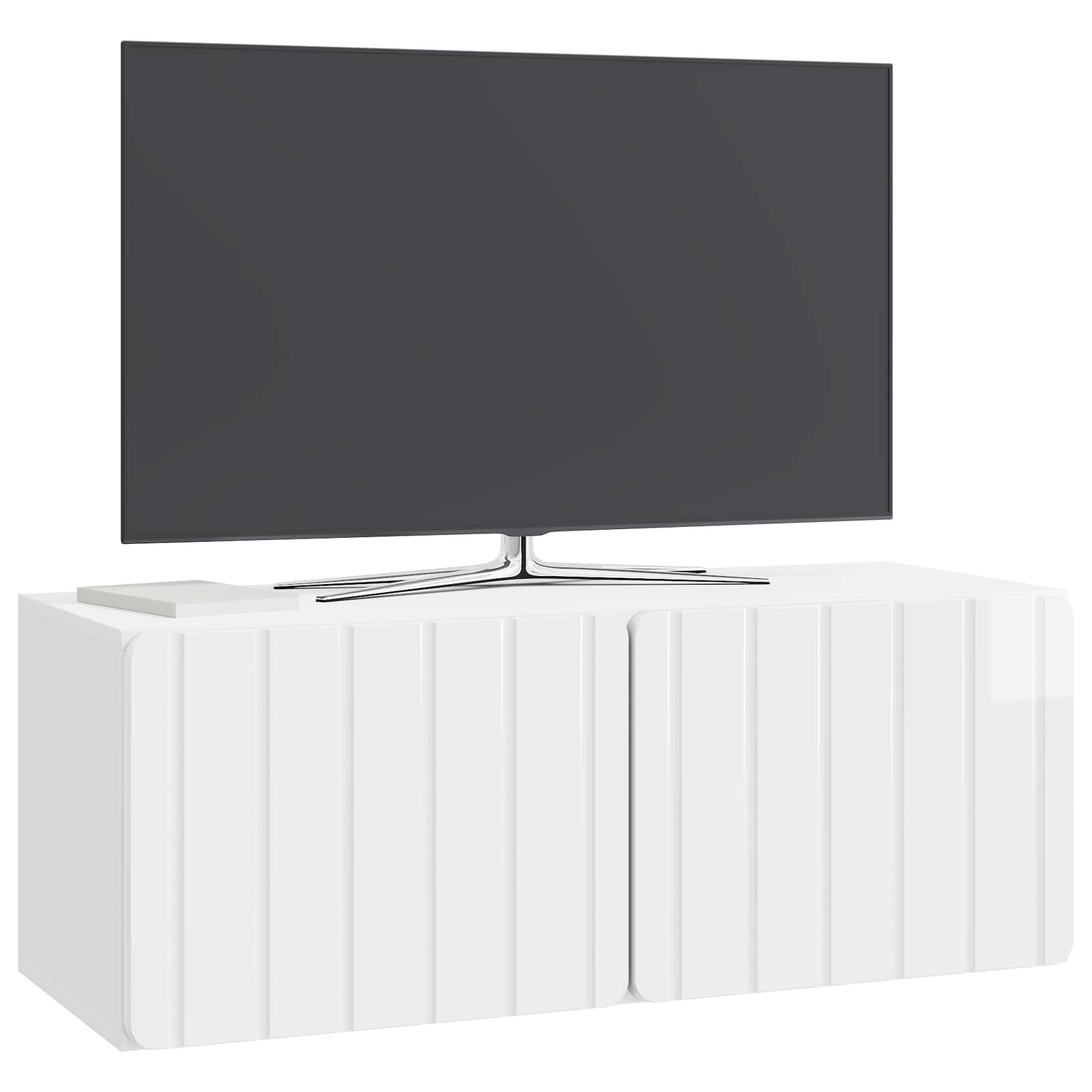 Gabinete de TV de parede 78,5 x 31 x 30 cm branco brilhante
