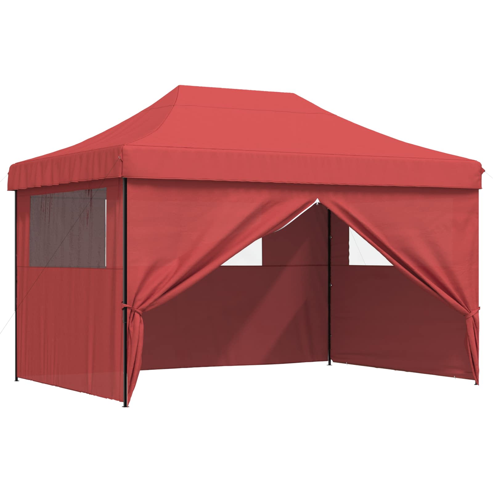 Tenda de festa borgonha 279 x 410 x 315 cm tecido oxford