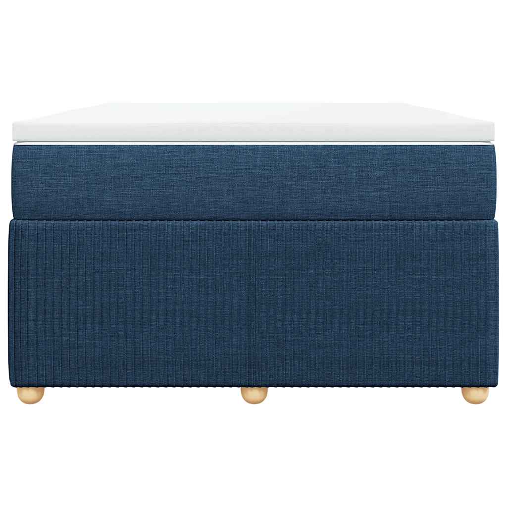 Cama boxspring com colchão 120x190 cm tecido azul