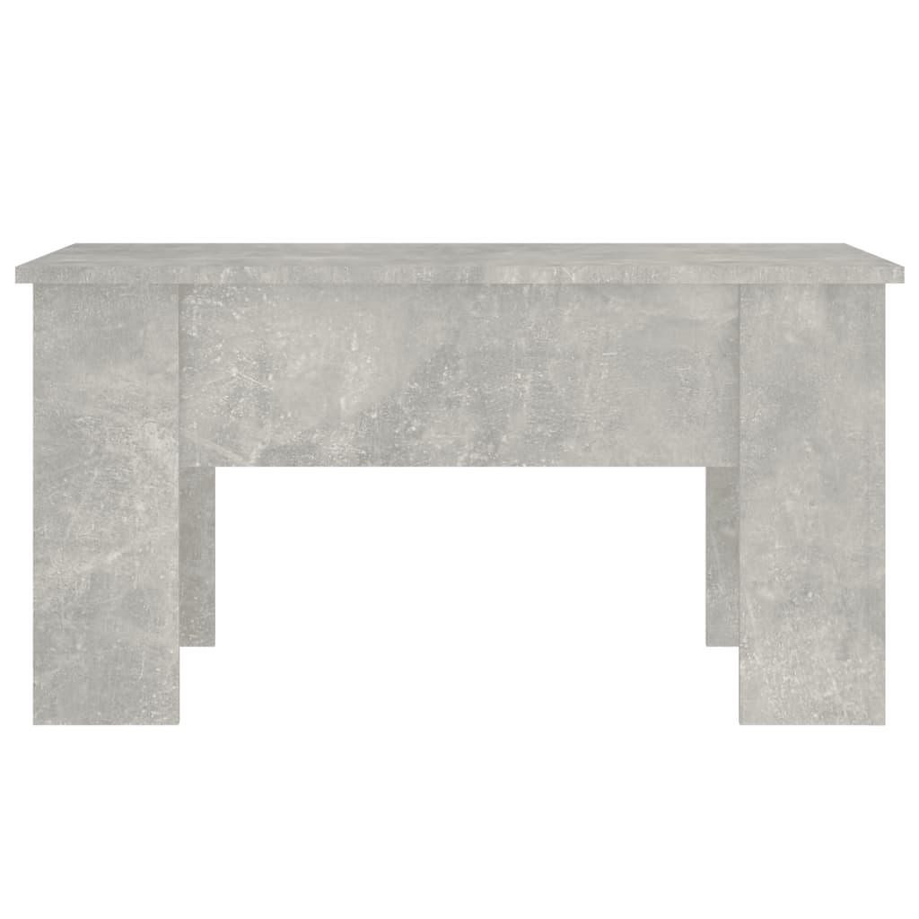 Mesa de centro 79x49x41 cm madeira processada cinza cimento