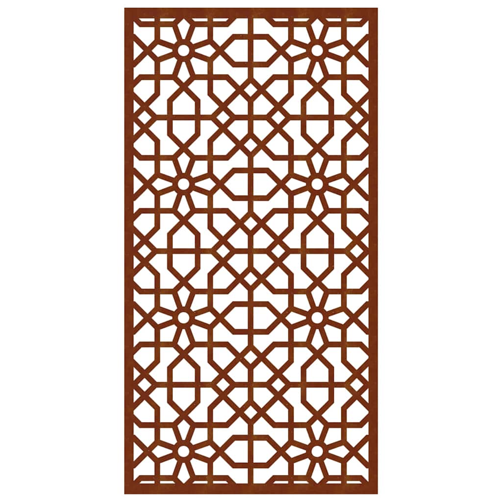 Decoração p/ muro de jardim 105x55 cm aço corten design árabe