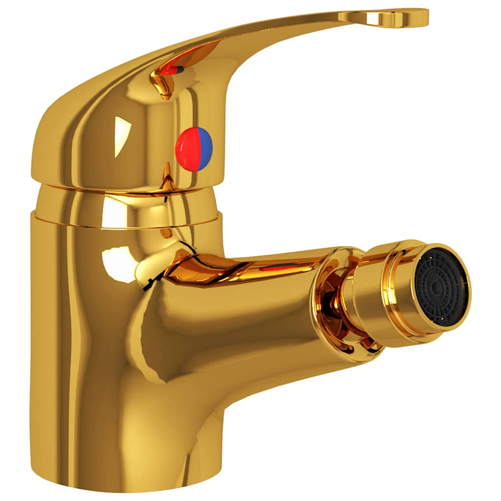 Torneira misturadora para bidé de casa de banho 13x12cm dourado