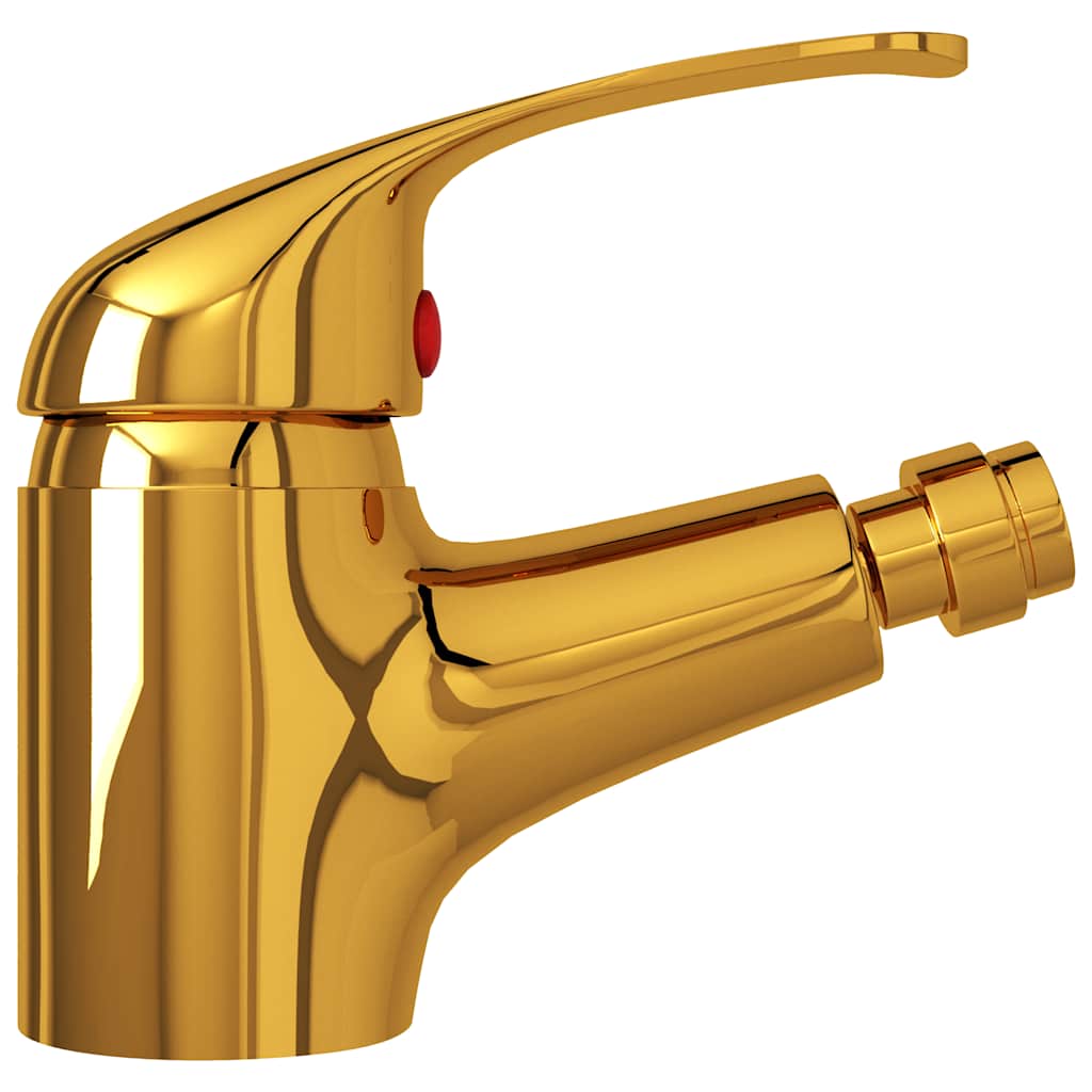 Torneira misturadora para bidé de casa de banho 13x12cm dourado