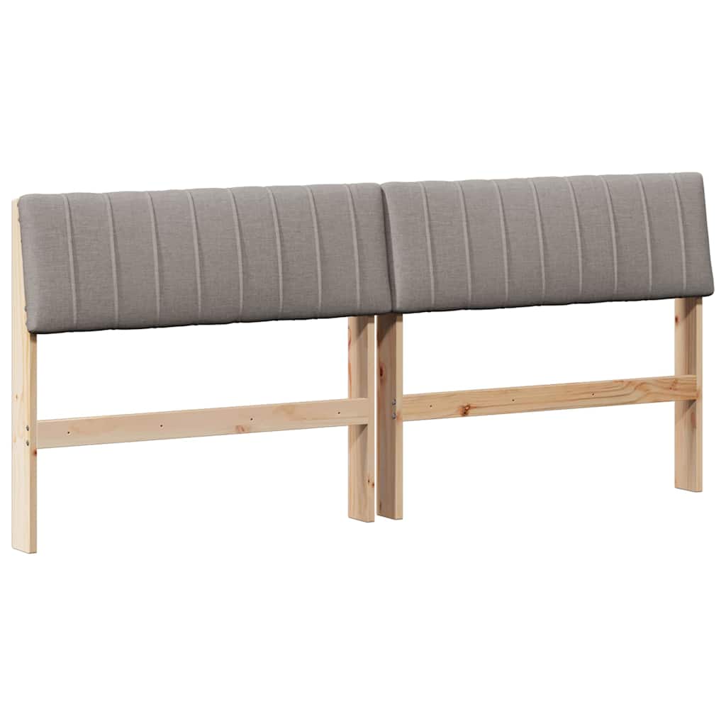 Cabeceira estofada cinzento-acastanhado 180 cm