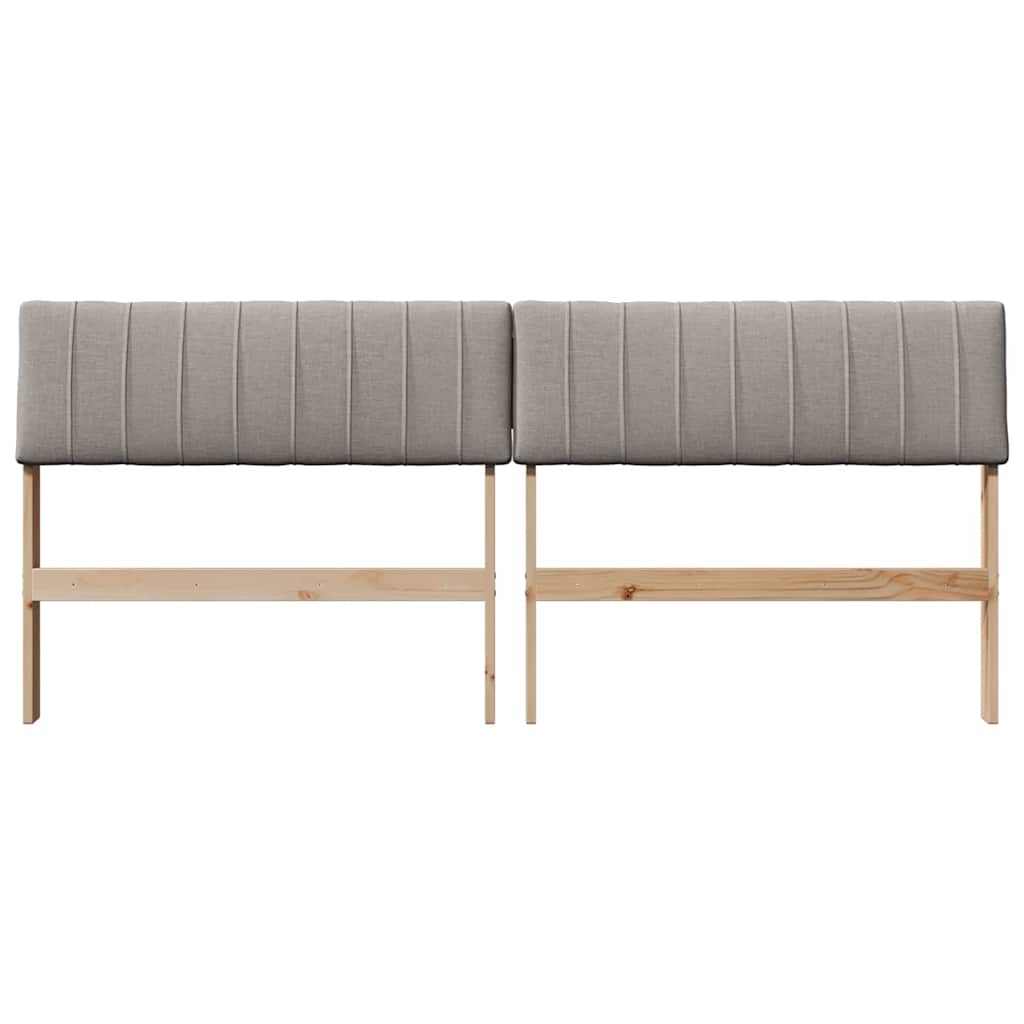 Cabeceira estofada cinzento-acastanhado 180 cm