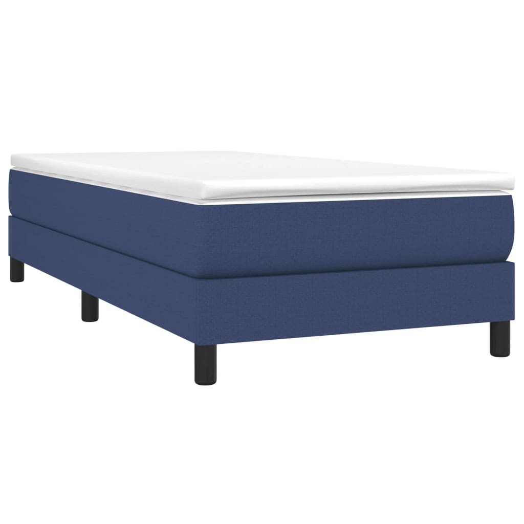Estrutura de cama com molas 80x200 cm azul