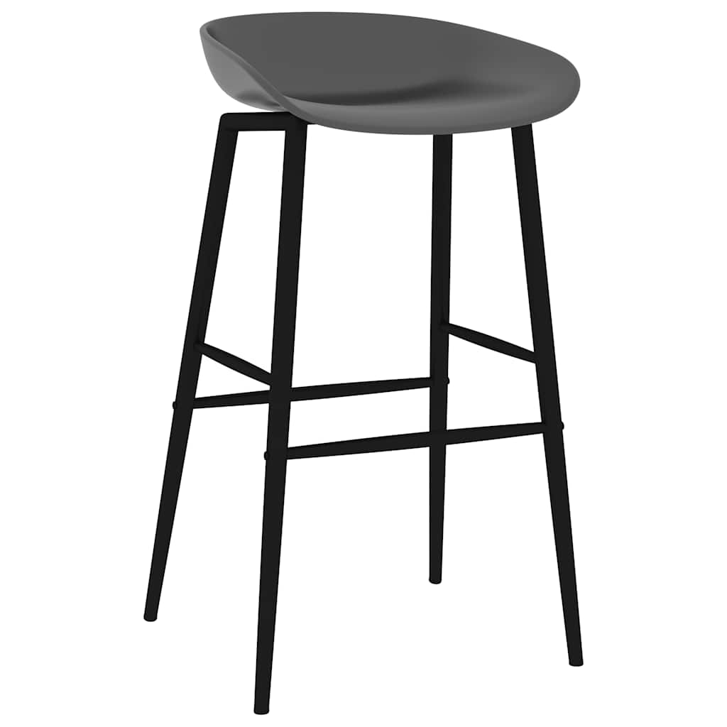 Cadeiras de bar 4 pcs cinzento