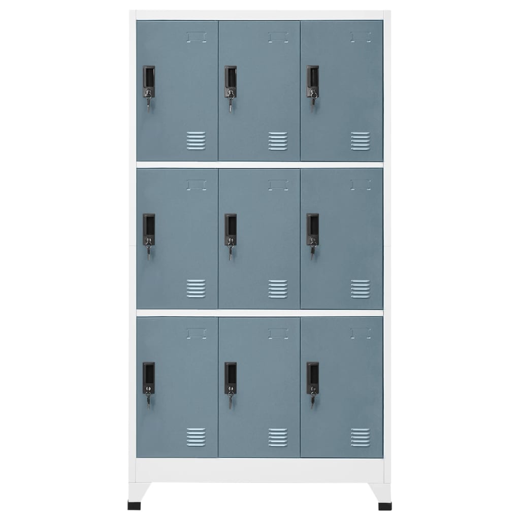 Cacifo aço 90x45x180 cm cinza-claro e cinza-escuro