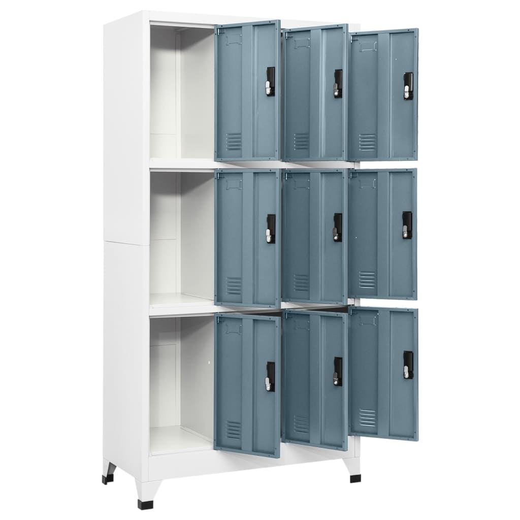 Cacifo aço 90x45x180 cm cinza-claro e cinza-escuro