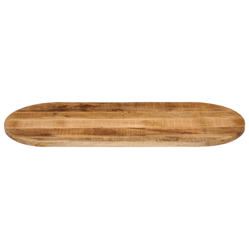 Tampo de mesa oval 100x50x3,8cm madeira mangueira áspera maciça