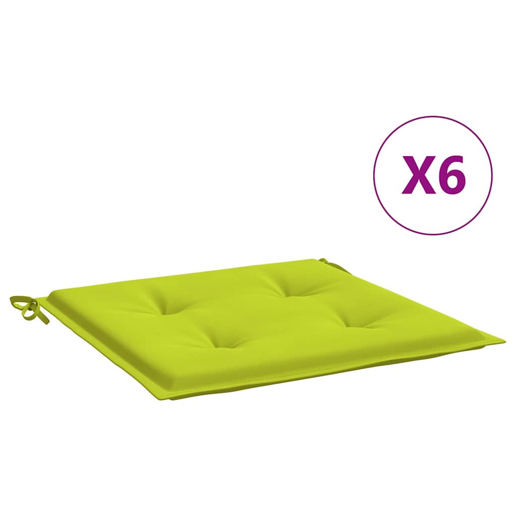 Almofadões cadeiras jardim 6 pcs tecido oxford verde brilhante
