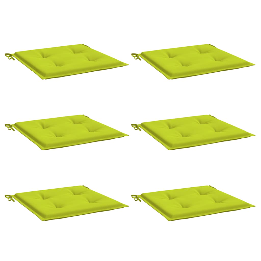 Almofadões cadeiras jardim 6 pcs tecido oxford verde brilhante