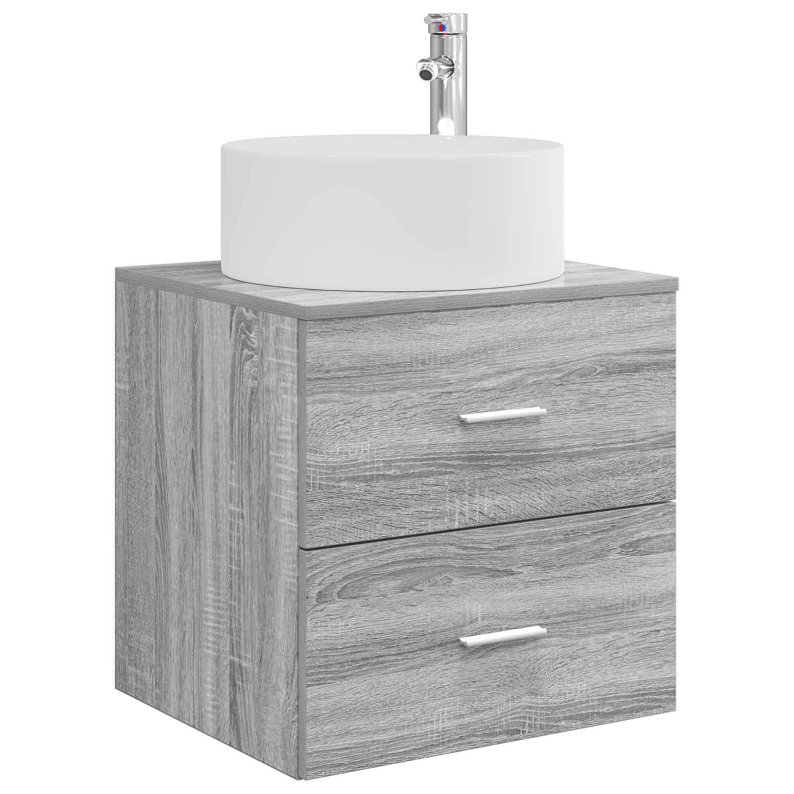 Vaidade com pia suspensa sonoma cinzento 49,5 x 44,5 x 65,5 cm