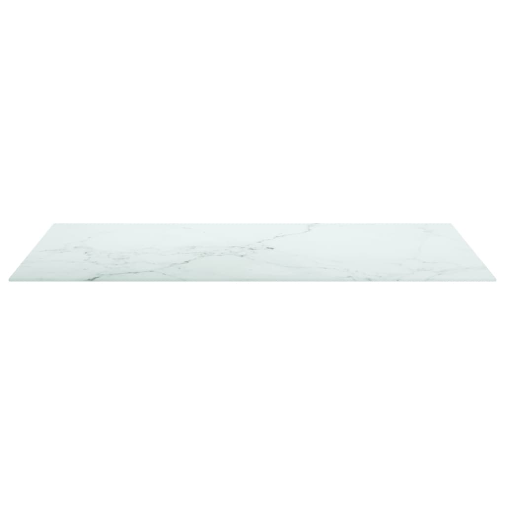 Tampo mesa 100x62 cm 8 mm vidro temperado design mármore branco