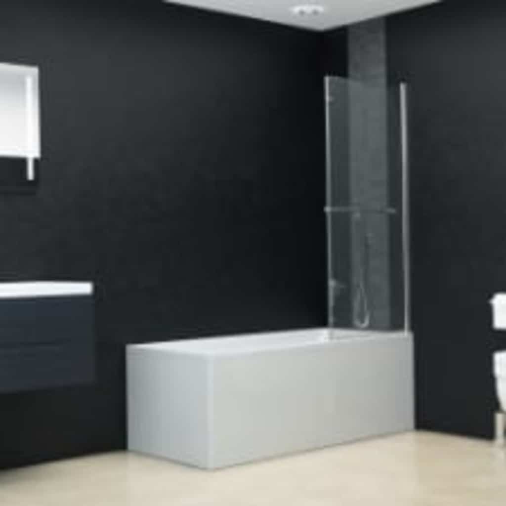 Divisória de chuveiro dobrável 2 painéis esg 95x140 cm