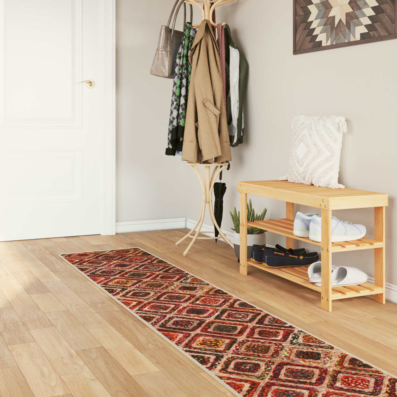 Passadeira marsa multicolor 50 x 450 cm poliéster e PVC