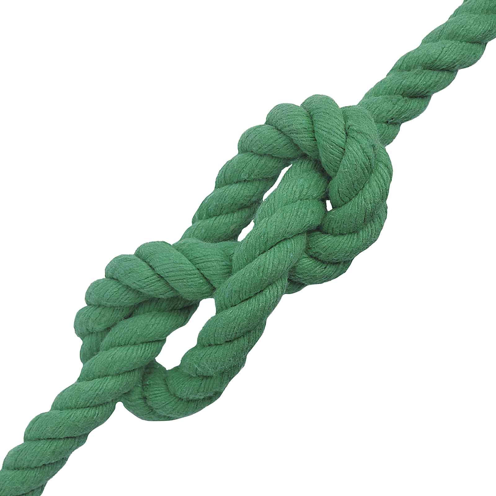Corda de algodão 16 mm 25 m verde 100% algodão