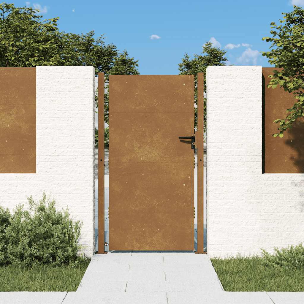 Portão de jardim 100x175 cm aço corten