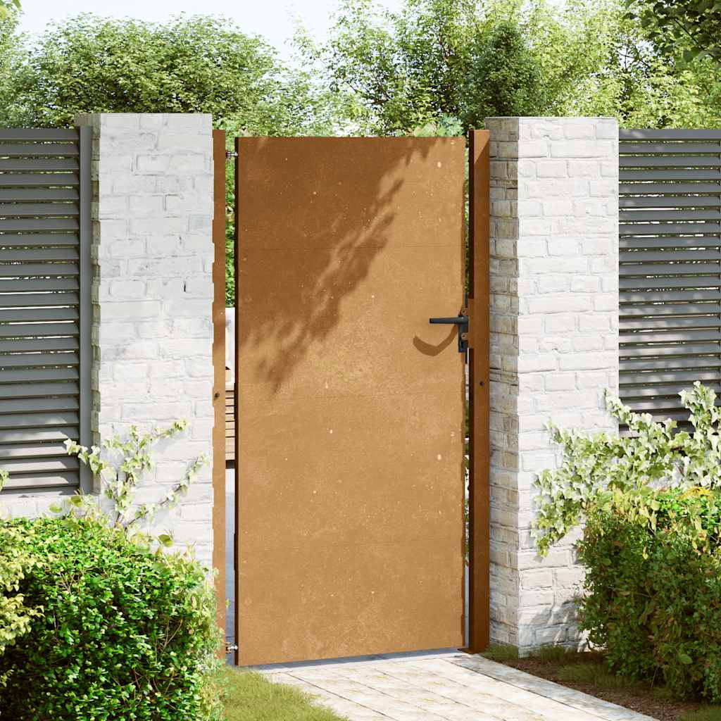 Portão de jardim 100x175 cm aço corten