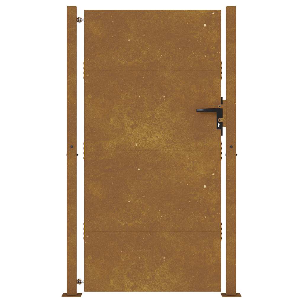 Portão de jardim 100x175 cm aço corten