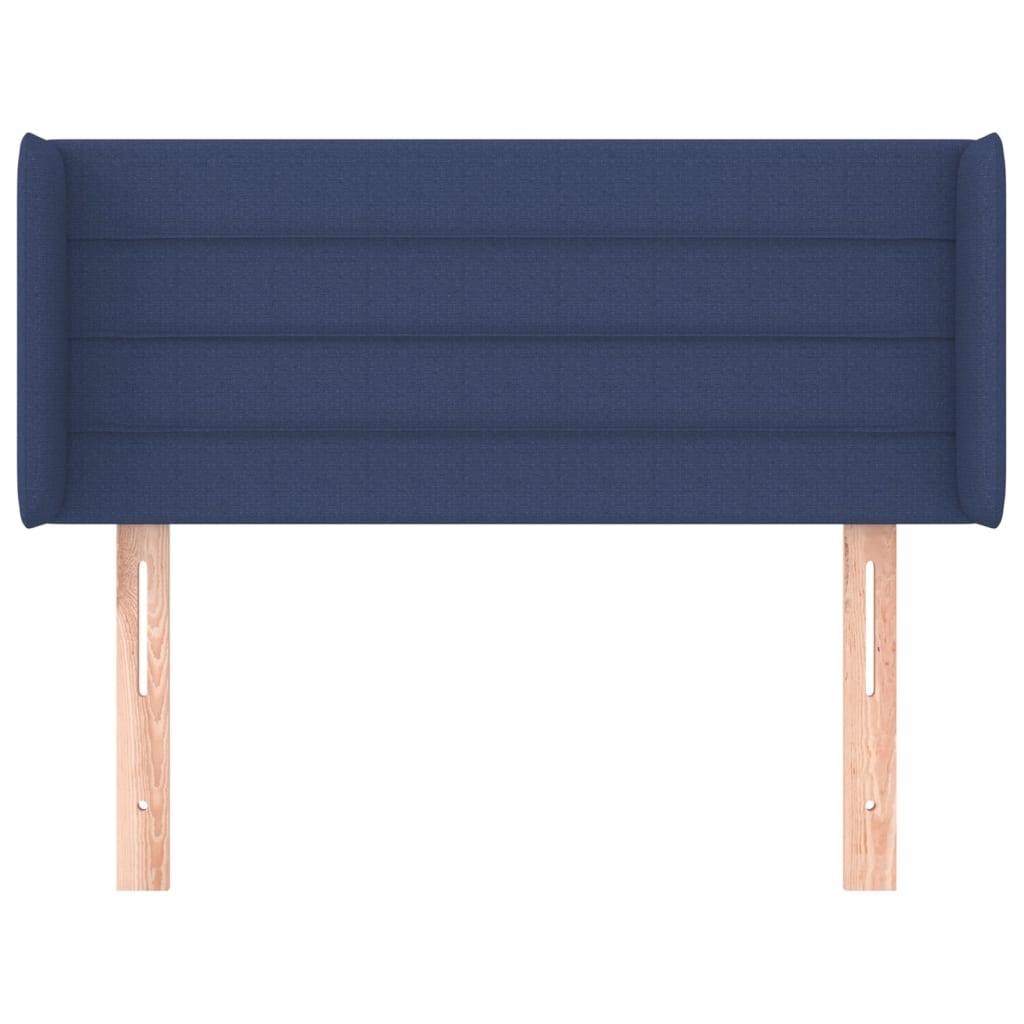 Cabeceira de cama c/ abas tecido 83x16x78/88 cm azul