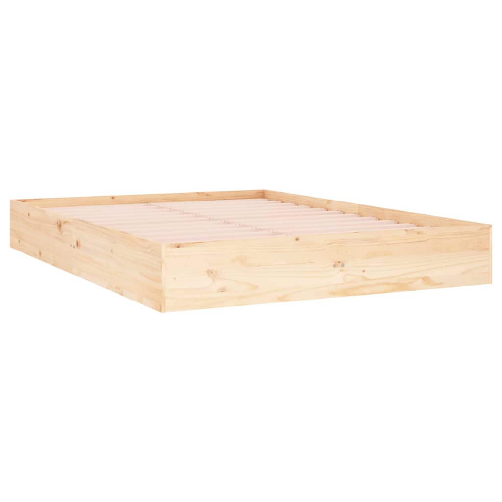 Estrutura de cama pequena casal 120x190 cm pinho maciço