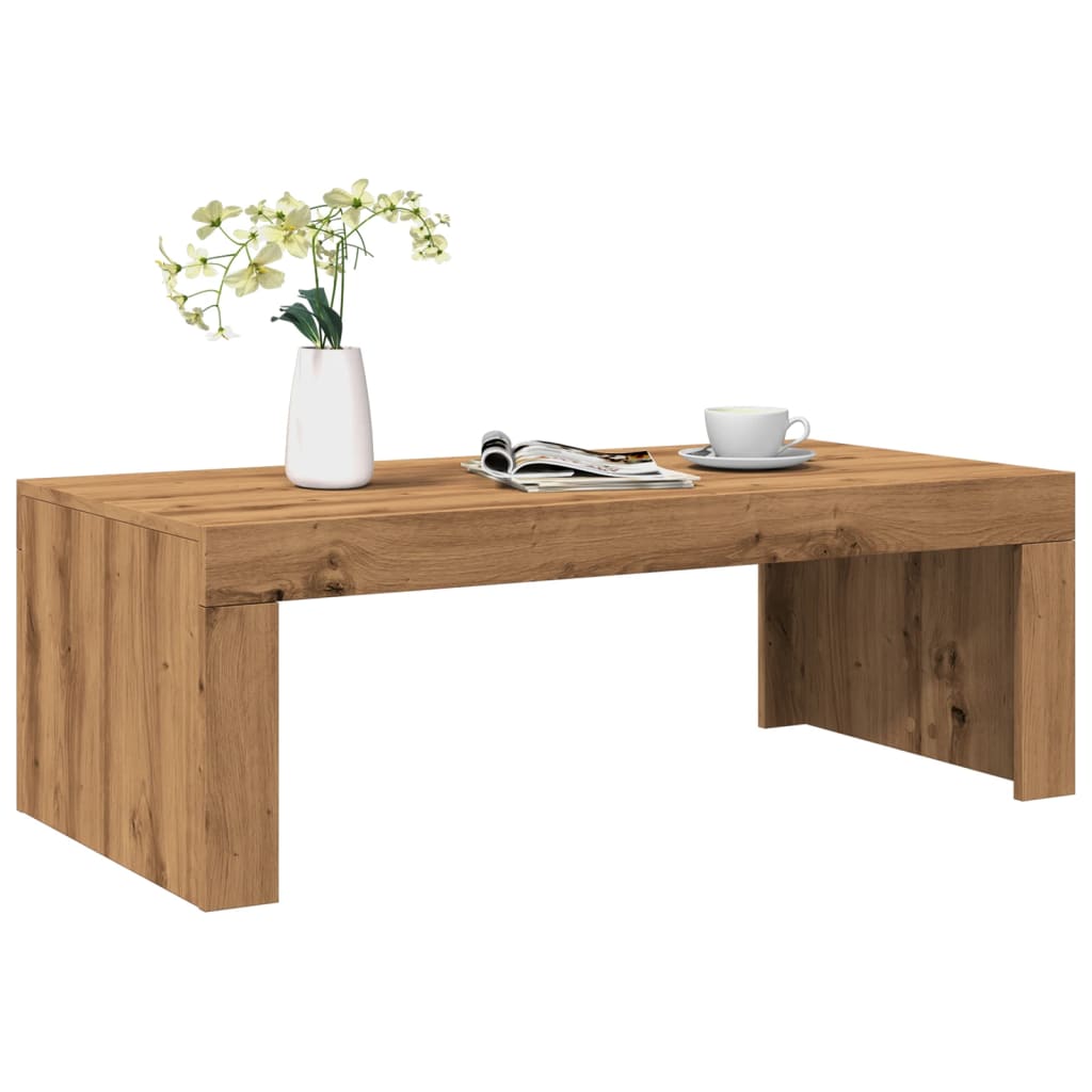 Mesa de centro 102x50x35 cm deriv. madeira carvalho artisiano