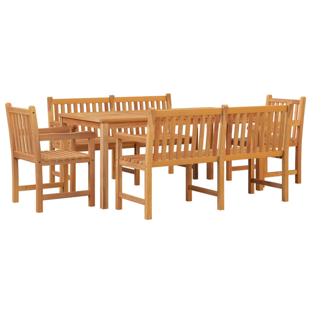 5 Pcs conjunto de jantar p/ jardim madeira de teca maciça