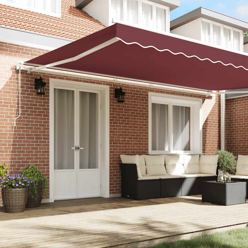 Toldo retrátil automático 500x300 cm bordô