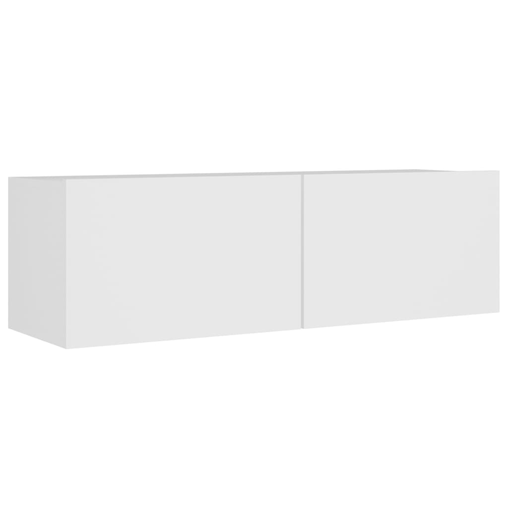 Conjunto móveis de TV 8 pcs madeira processada branco