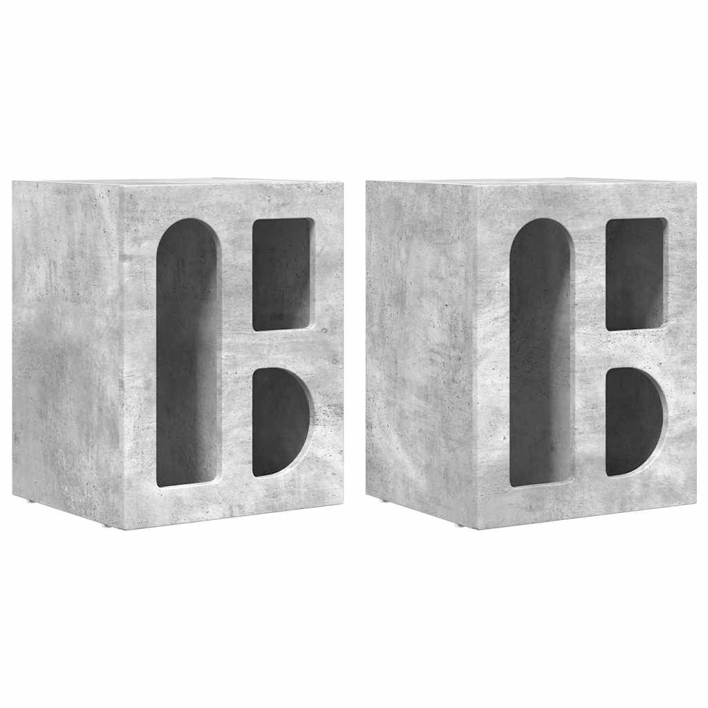 Mesa-de-cabeceira elst 2 unid. cinzento 40 x 35 x 50 cm