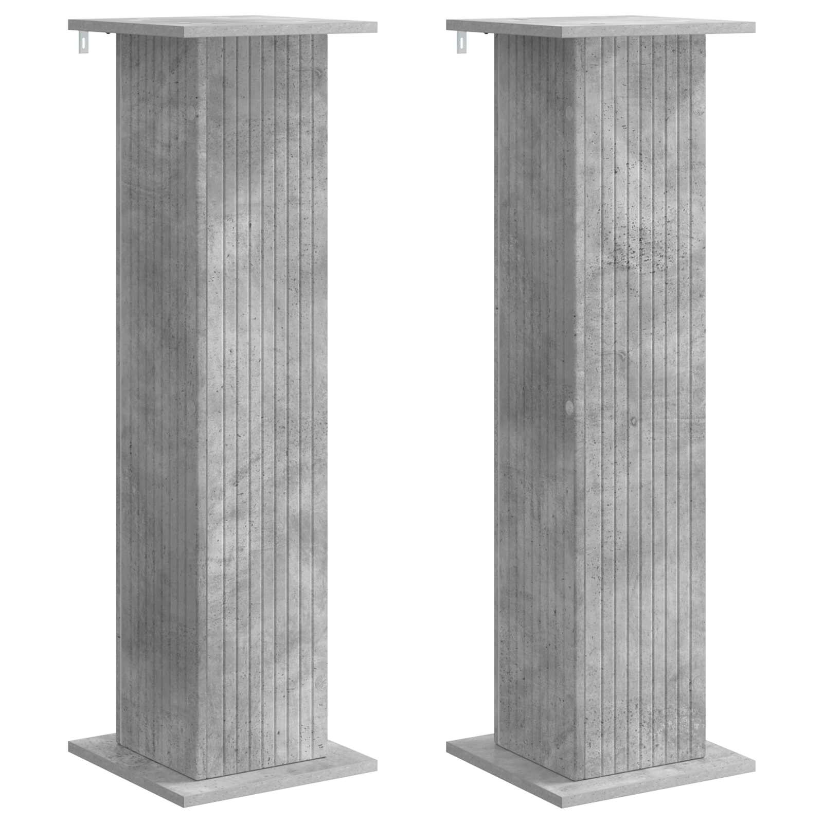 Suporte para plantas 2 unid. cinzento cimento