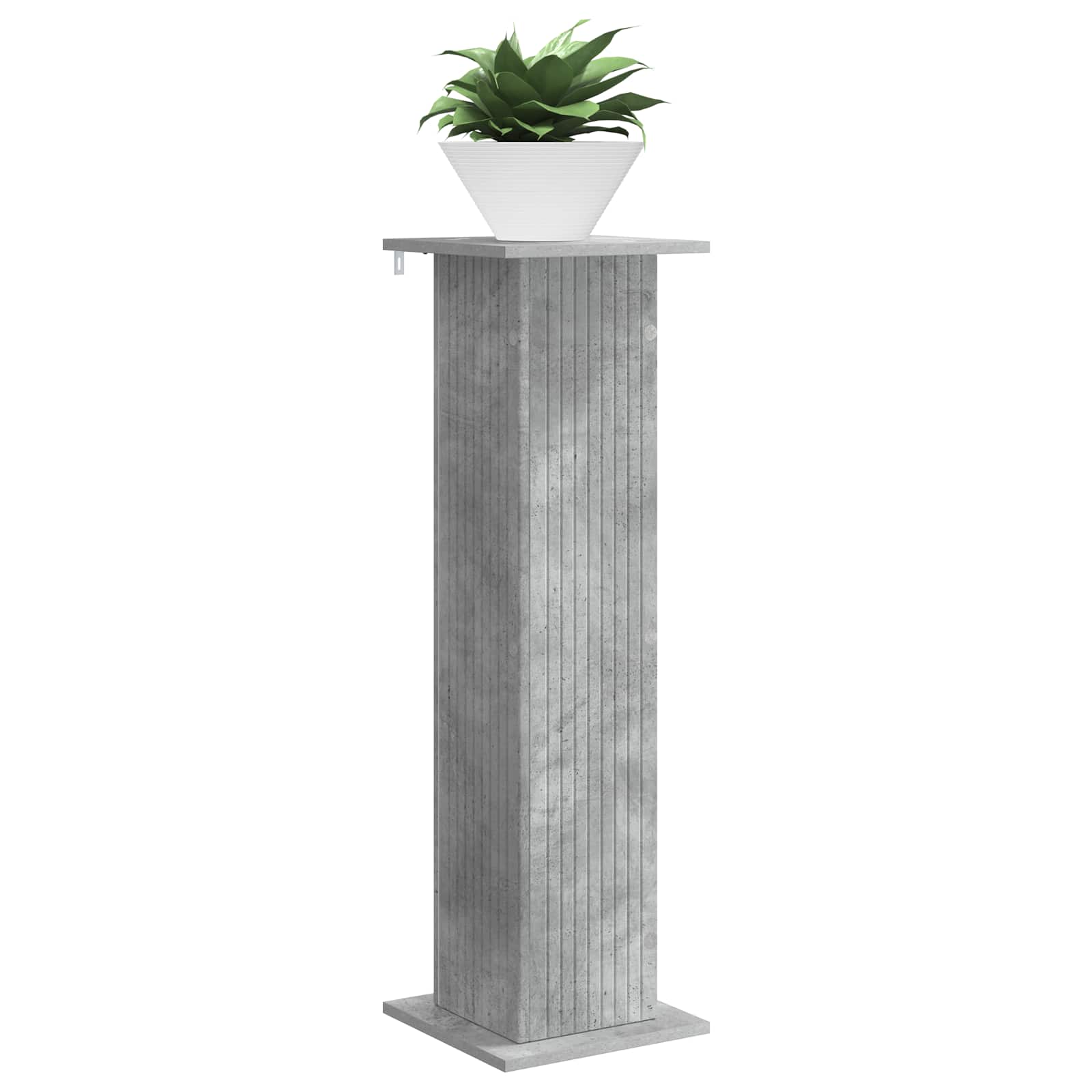 Suporte para plantas 2 unid. cinzento cimento