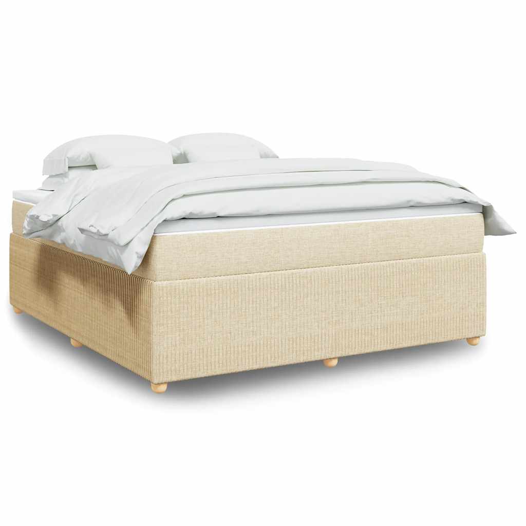 Cama com molas/colchão 180x200 cm tecido cor creme